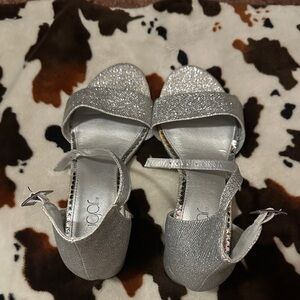 Sugar Silver Glitter Heels